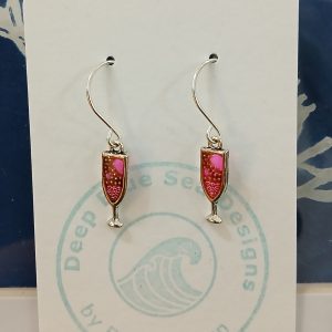 Resin Earrings - Pink Fizz
